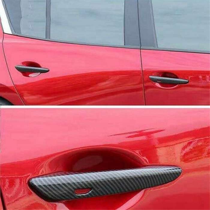 for -30 2020 2021 Carbon Fiber Car Door Handle Protective Protective and Door Handle Outer Bowl Trim