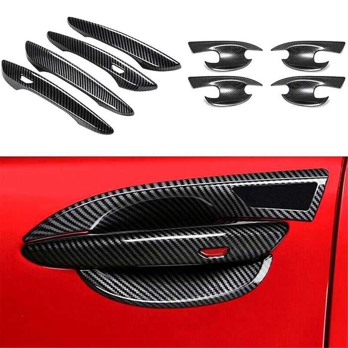 for -30 2020 2021 Carbon Fiber Car Door Handle Protective Protective and Door Handle Outer Bowl Trim