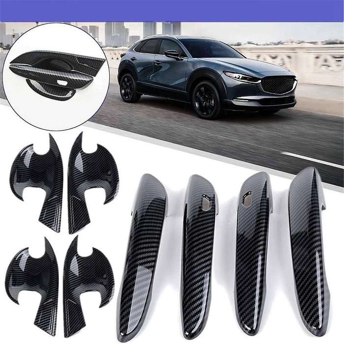 for -30 2020 2021 Carbon Fiber Car Door Handle Protective Protective and Door Handle Outer Bowl Trim