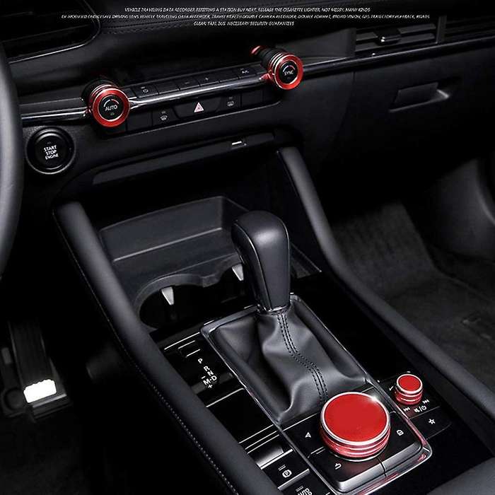 for -30 CX30 2021 2020 Multimedia Switch Trim Cover A/C Knob Ring Cover Sticker Interior Modificatio