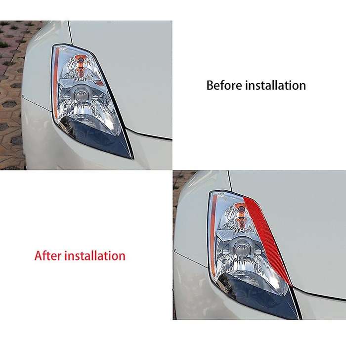 for 350Z 2006-2009 Carbon Fiber Car Sticker Front Headlights Eyebrow Eyelid Trim Cover Accessorie