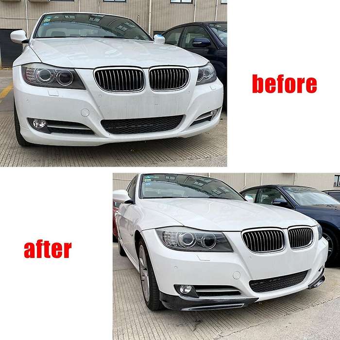for 3-series E90 E91 320i 330i 2009-2012 Glossy Black Front Bumper Lip Angle Diffuser Splitter Spoi