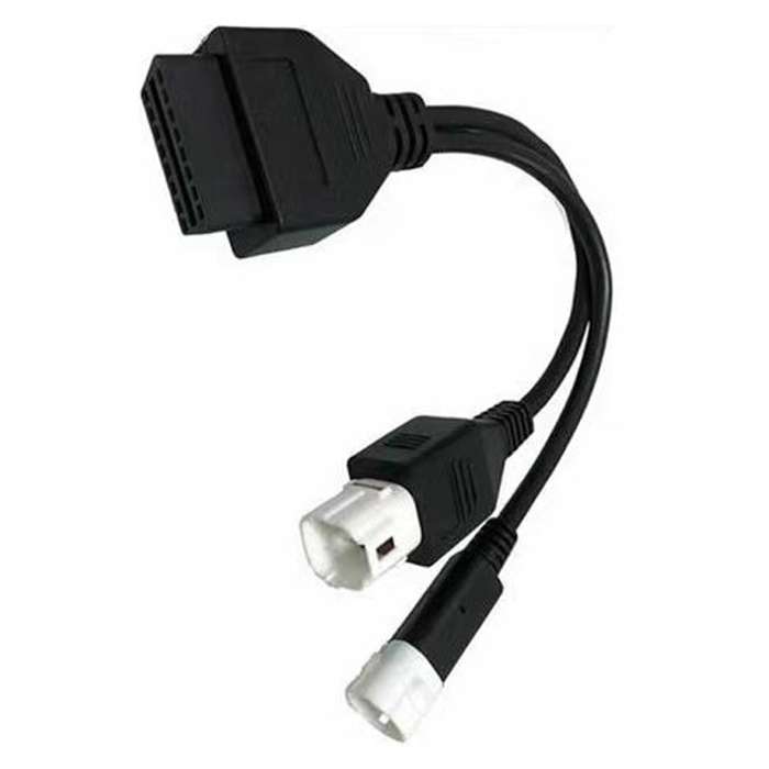 for 3Pin + 4Pin 2 in 1 to OBD2 Motorcycle Scanner Cable Works Along with OBD Scanner