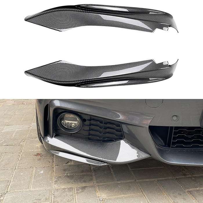 for -4 Series F32 F33 F36 2014-2020 Front Bumper Lip Diffuser Splitter Spoiler Protector Carbon Fib