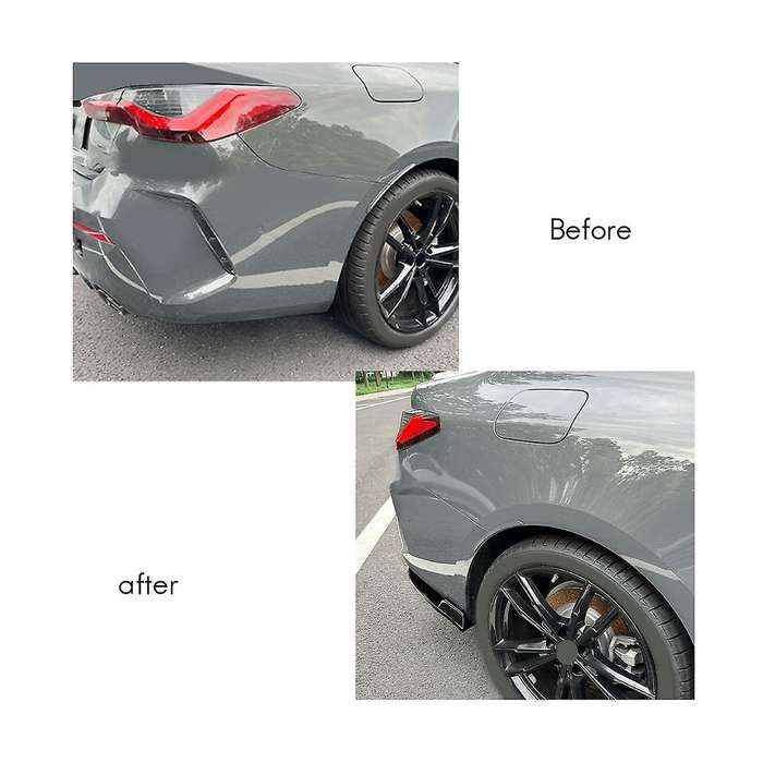 for 4 Series G22 G23 2020+ Rear Bumper Lip Angle Diffuser Splitter Spoiler Protector Bright Black