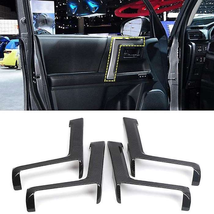 for 4Runner 2010-2019 Car Accessories Door Side Armrest Strip Cover Trim ABS 4PCS