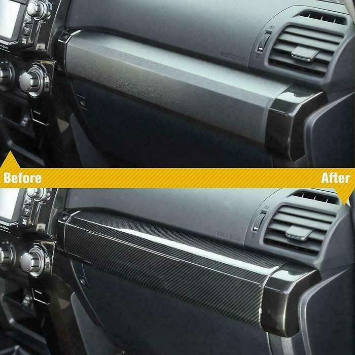 for 4Runner 2010-2021 Carbon Fiber Co-Pilot Dashboard Center Console Stripe Panel Cover Trim