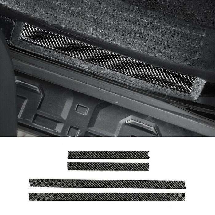 for 4Runner 2010-2021 Accessories Real Carbon Fiber Door Sill Plate Scuff Cover Guard