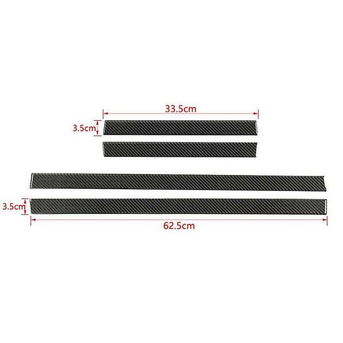 for 4Runner 2010-2021 Accessories Real Carbon Fiber Door Sill Plate Scuff Cover Guard