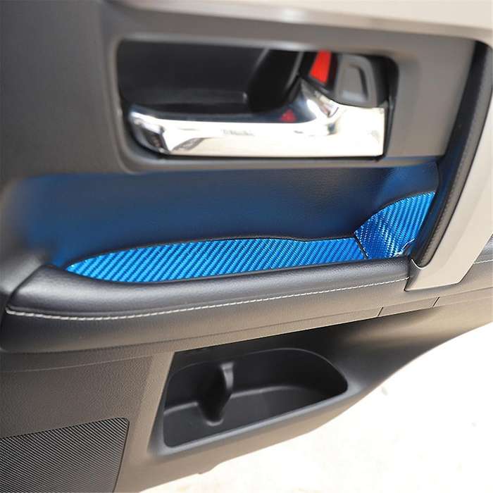 for 4runner 2010-2023 Carbon Fiber Car Door Groove Storage Slot Pad Cover Trim Interior Accessories