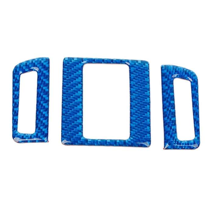 for 4Runner 2010-2023 Carbon Fiber Center Console Dashboard Air Outlet Cover Trim Accessories (Blue)