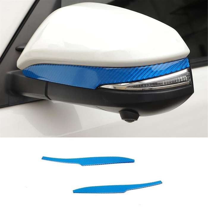for 4Runner 2010-2023 Carbon Fiber Car Rearview Mirror Trim Strip Decoration Accessories ,Blue