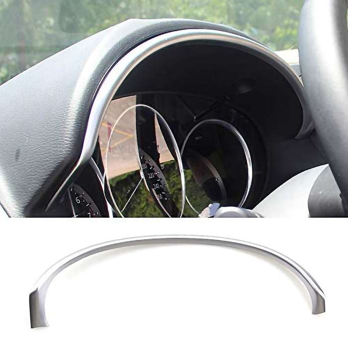 for -5 Cx5 2013 2014 2015 2016 Chrome Interior Instrument Dashboard Panel Trim Cover Bezel Strip Mo