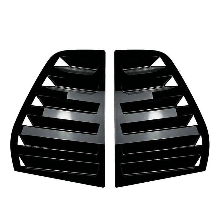 for 5 Mk5 Car Rear Louver Window Side Shutter Cover Trim Sticker Vent Piano Black