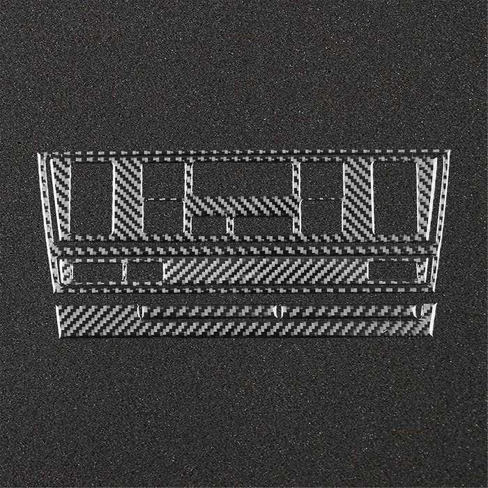 for 5 Series E39 1998-2003 LHD Soft Carbon Fiber Center Console Air Condition Button Frame Cover Tri