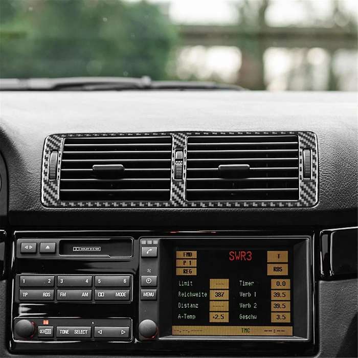 for 5 Series E39 1998-2003 Soft Carbon Fiber Center Console Frame Cover Trim Interior Accessories