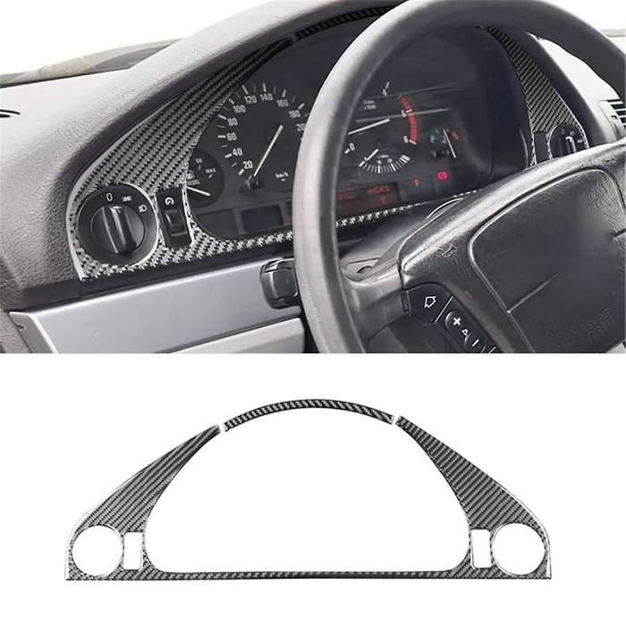 for 5 Series E39 1998-2003 Soft Carbon Fiber Dashboard Frame Cover Kit Trim Interior Car Accessories