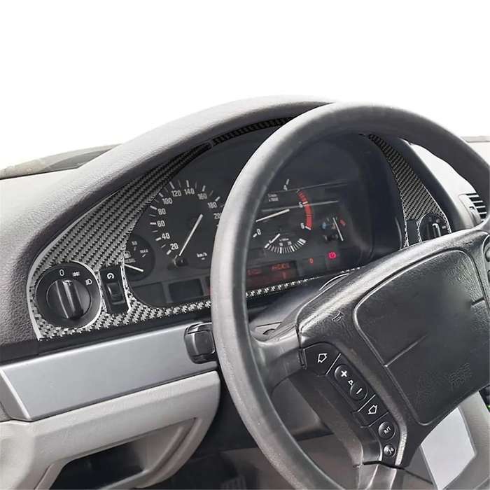 for 5 Series E39 1998-2003 Soft Carbon Fiber Dashboard Frame Cover Kit Trim Interior Car Accessories