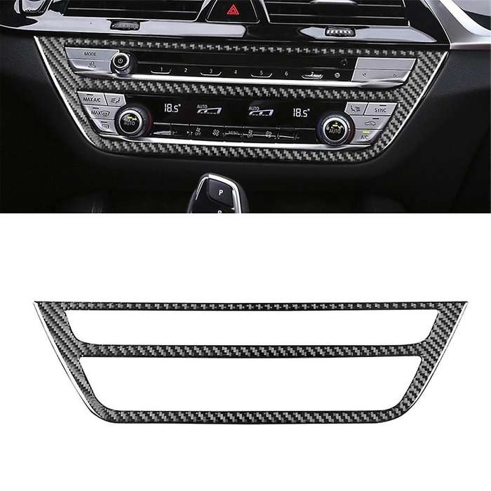 for 5 Series G30 G38 2018-2021 Carbon Fiber Car Central Control CD Button Panel Trim Cover Interior
