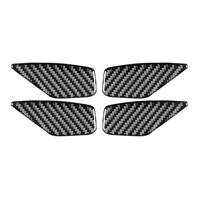 for 5 Series G30 G38 2018-2021 Carbon Fiber Car Inner Door Bowl Cover Trim Decorative Stickers Inte