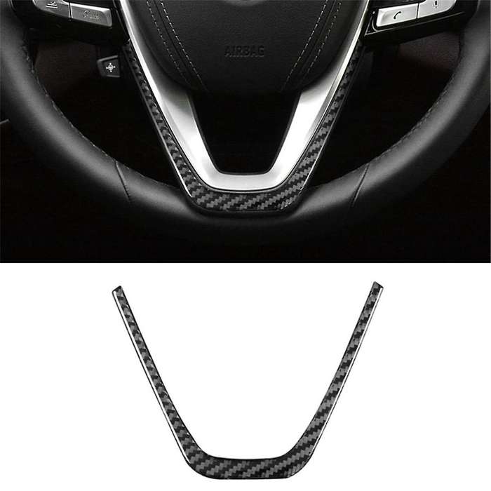 for 5 Series G30 G38 2018-2021 Carbon Fiber Car Steering Wheel Panel Frame Trim Cover Interior Acces