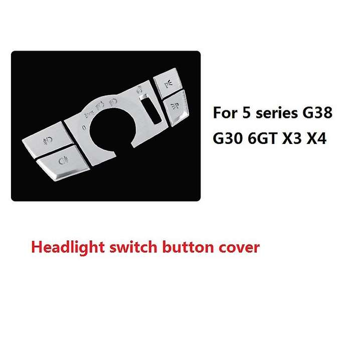 for 5 Series G38 G30 6GT F10 Car Headlight Switch Button Frame Cover Trim Sticker Accessories for 6