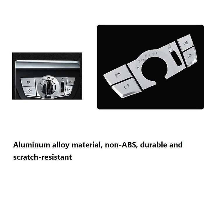 for 5 Series G38 G30 6GT F10 Car Headlight Switch Button Frame Cover Trim Sticker Accessories for 6