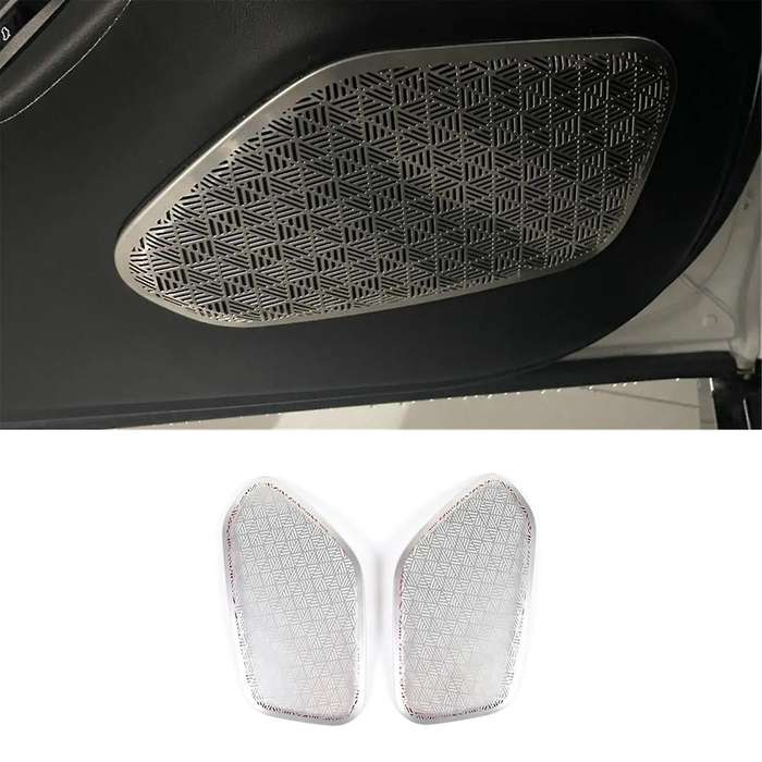for 5 Series G60 2024 Car Door Speaker Cover Trim Decoration Stickers Interior Accessories Stainless