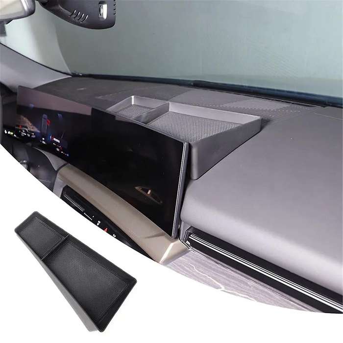 for 5 Series G60 2024 Center Console Dashboard Storage Box Screen Rear Hidden Organizer Tray Interio