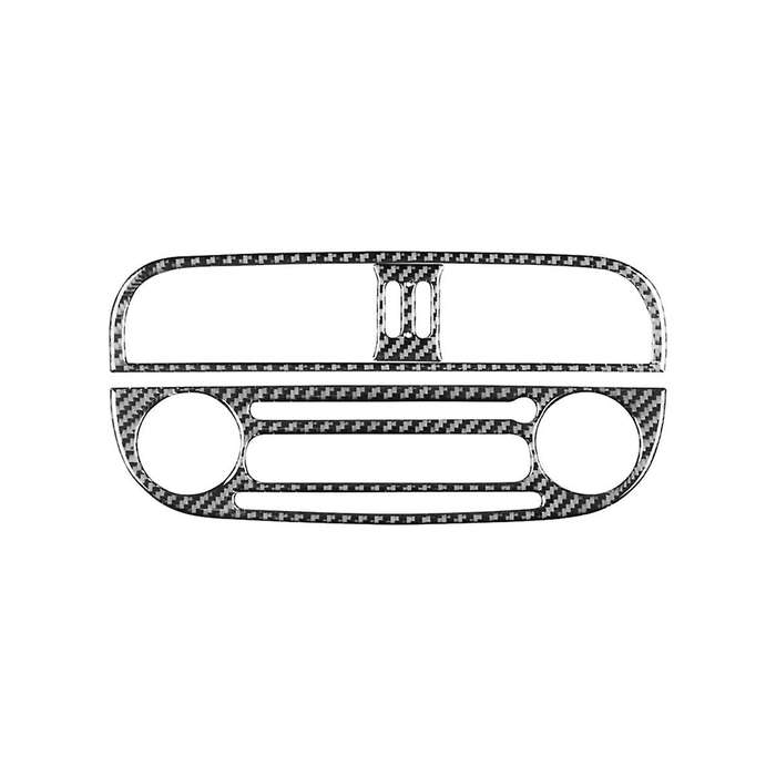 for 500 2012-2015 Soft Carbon Fiber Car Center Control Cover Radio CD Trim Sticker Interior Accessor