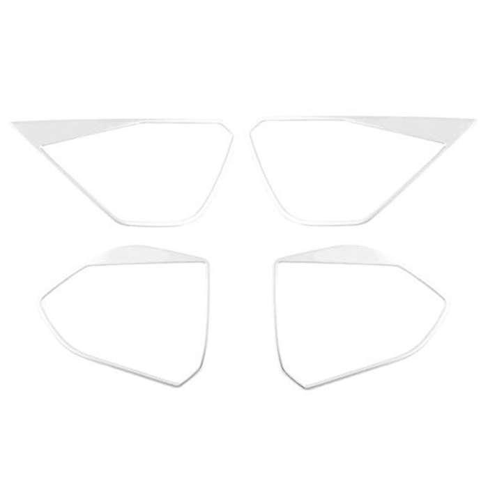 for 5008 Accessories Stainless Steel Car Door Speaker Decorative Ring Cover Interior Chrome(Silver)