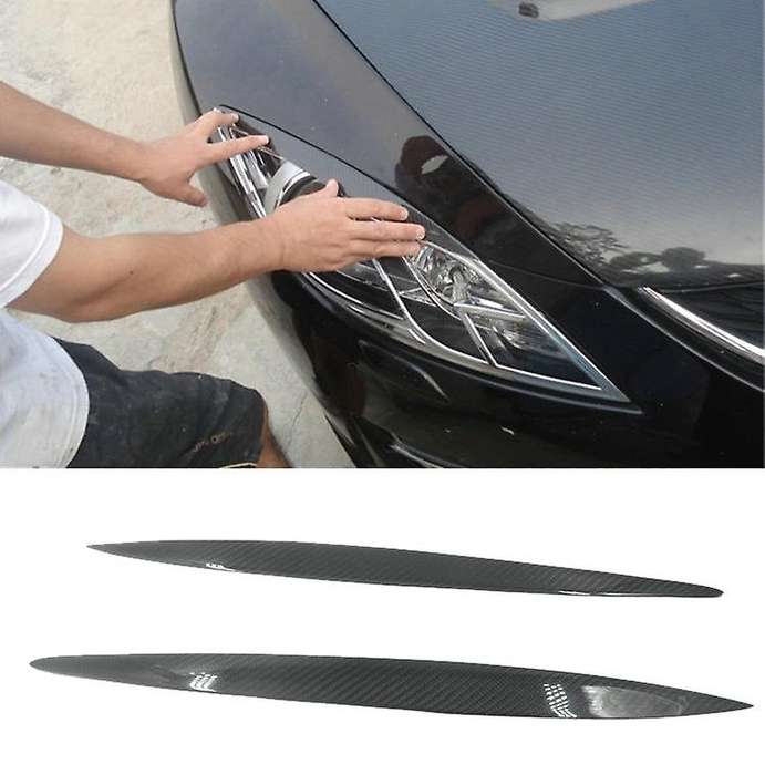 for 6 /Atenza 2008-2012 Carbon Fiber Car Sticker Front Headlights Eyebrow Eyelid Trim Cover Accessor