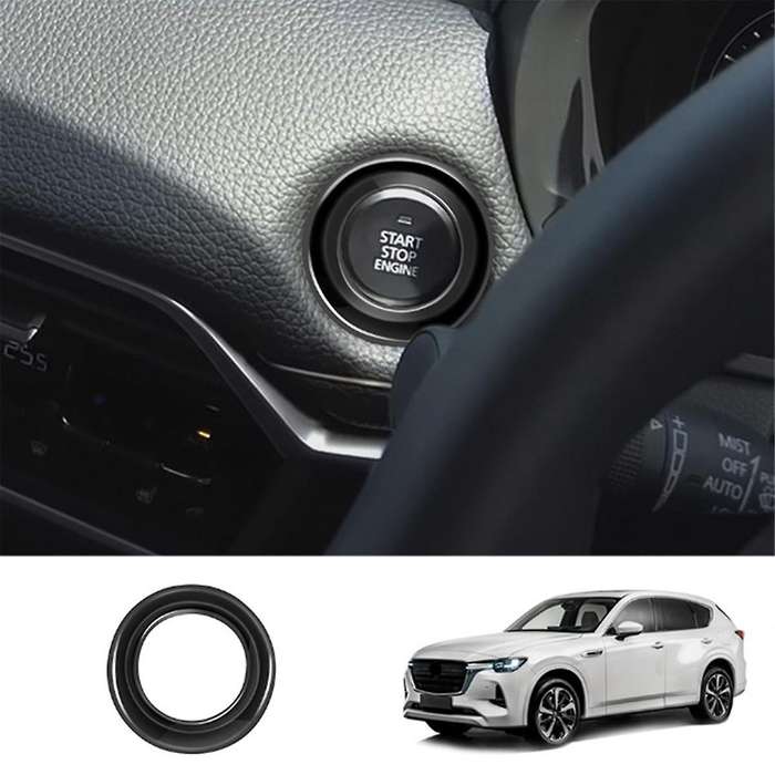 for -60 2022 2023 Car Start Stop Engine Push Button Cover Ring Cover Sticker Interior Accessories A