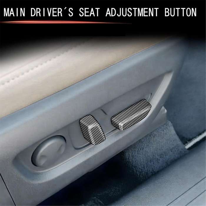 for -60 2022 2023 RHD Main Driver Seat Adjustment Button Trim Frame Interior Trim Accessories Carbon