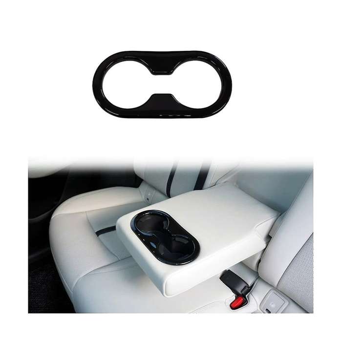 for -60 Cx60 2023 Rear Center Console Row Water Cup Holder Frame Cover Trim Car Accessories,black