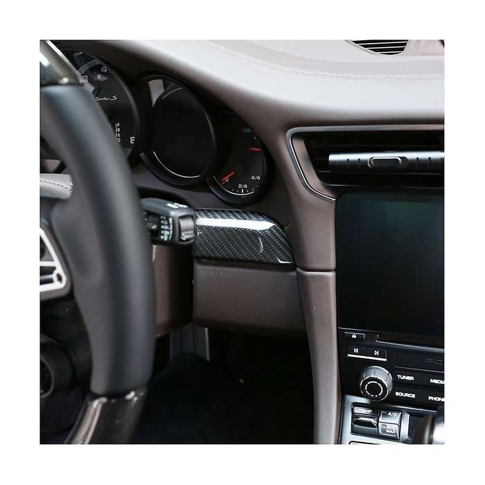 for 718 2011-2018 Dry Carbon Fiber Central Control Instrument Panel Trim Sticker Decoration Car Acce