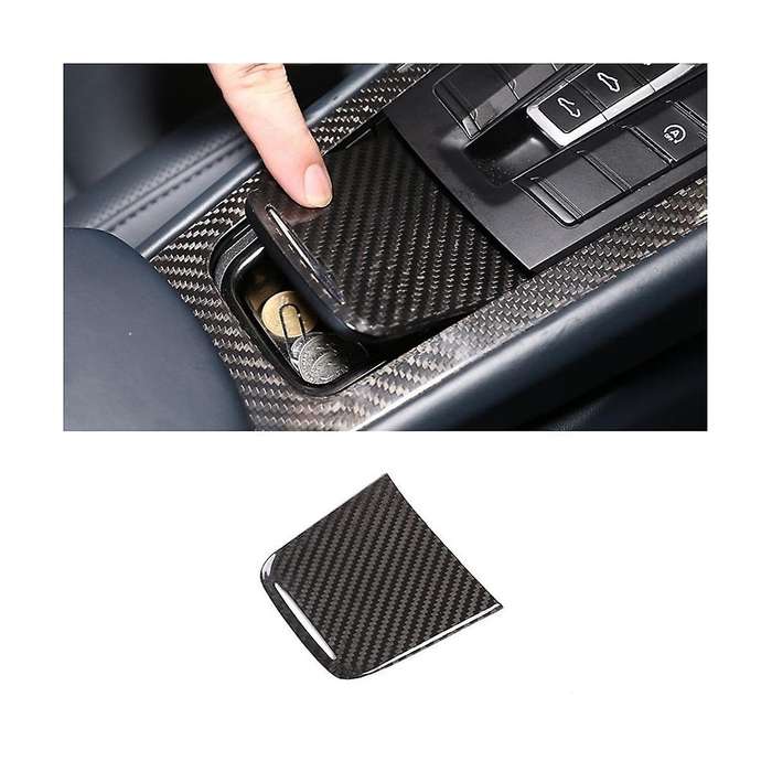 for 718 2012-2019 Dry Carbon Fiber Central Control Storage Box Cover Trim Sticker Decoration Car Acc