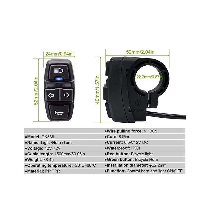 for 750W-1000W Motor Electric Bike Motor Controller Kit with S900 LCD Display Horn Turning Switch E