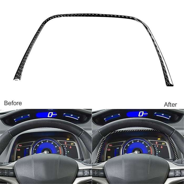 for 8Th Gen 2006-2011 Carbon Fiber Dashboard Instrument Strip Trim