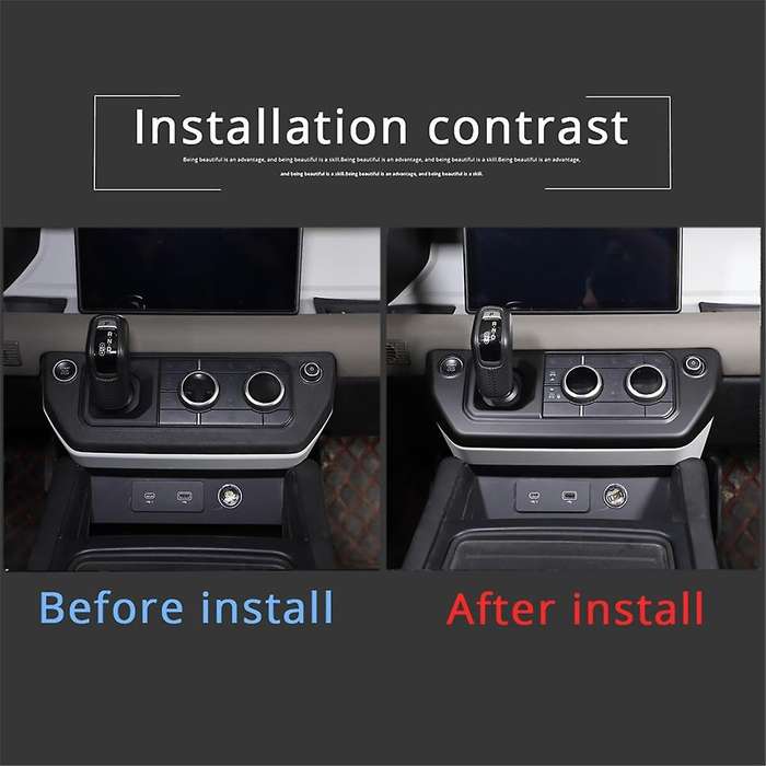 for 90 110 2020-2023 Lhd Center Console Gear Shift Panel Frame Cover Trim Accessories,matte Black