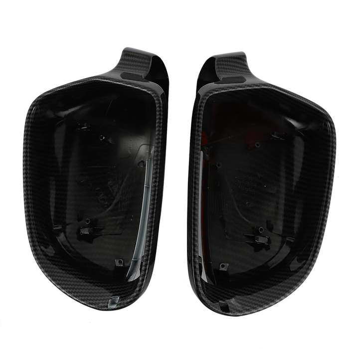 for  A4 B8 12-17 Car Auto Rearview Mirror Cover Protection Cap Carbon Fiber Color
