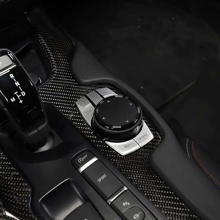 for A90 2018-2021 Aluminum Central Control Multimedia Knob Cover Button Stickers Trim Decor Accessor