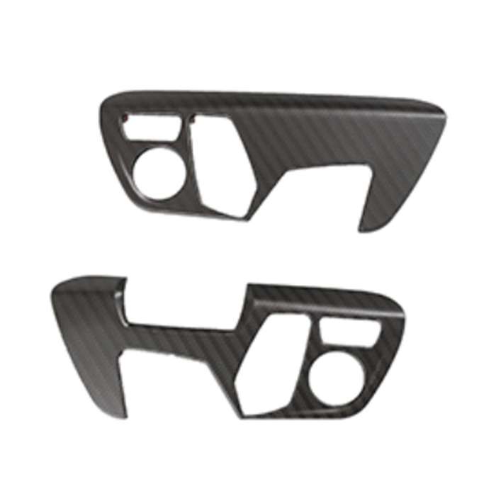 for A90 2018-2021 Stainless Steel Seat Adjustment Button Panel Cover Trim Decor Accessories,Carbon F