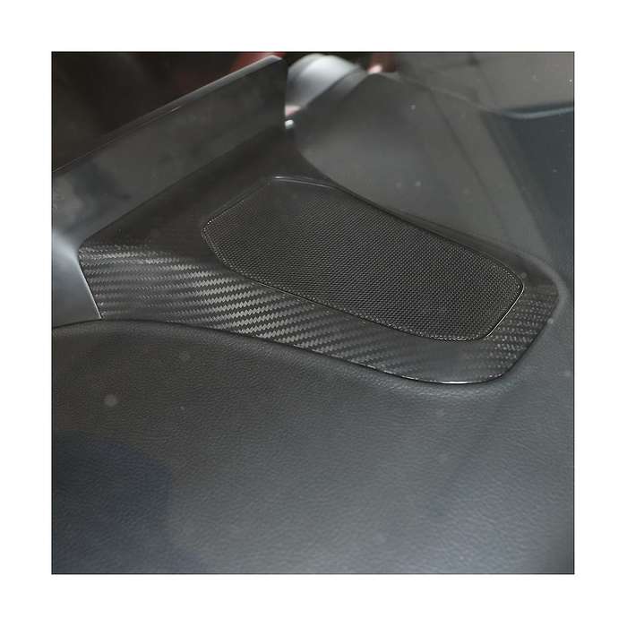 for A90 2019-2022 Dry Carbon Fiber Car Dashboard Horn Frame Cover Trim Sticker Accessories