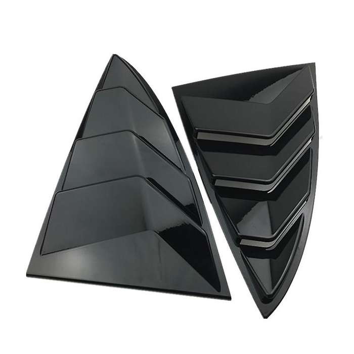 for ABS Rear Window Blinds Decorative Patch Exterior-Piano Black