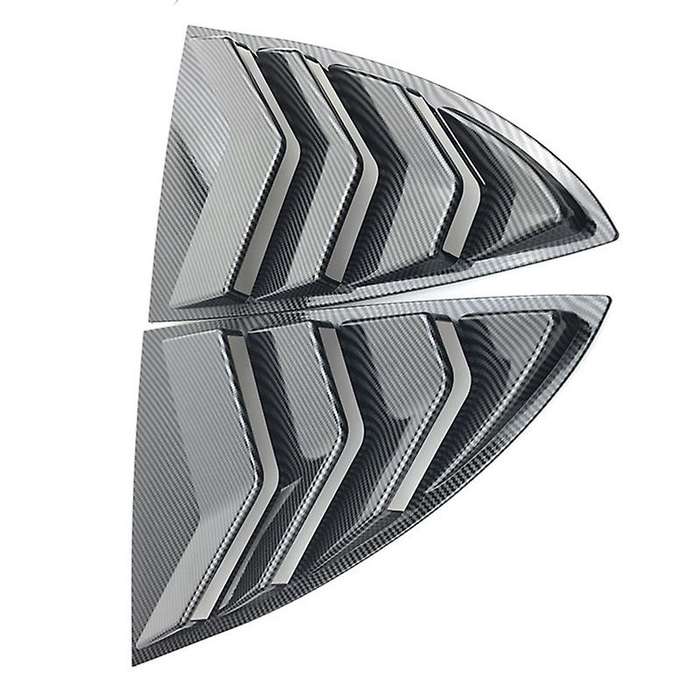 for ABS Rear Window Blinds Decorative Patch Exterior-Piano Black