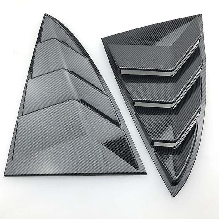 for ABS Rear Window Blinds Decorative Patch Exterior-Piano Black