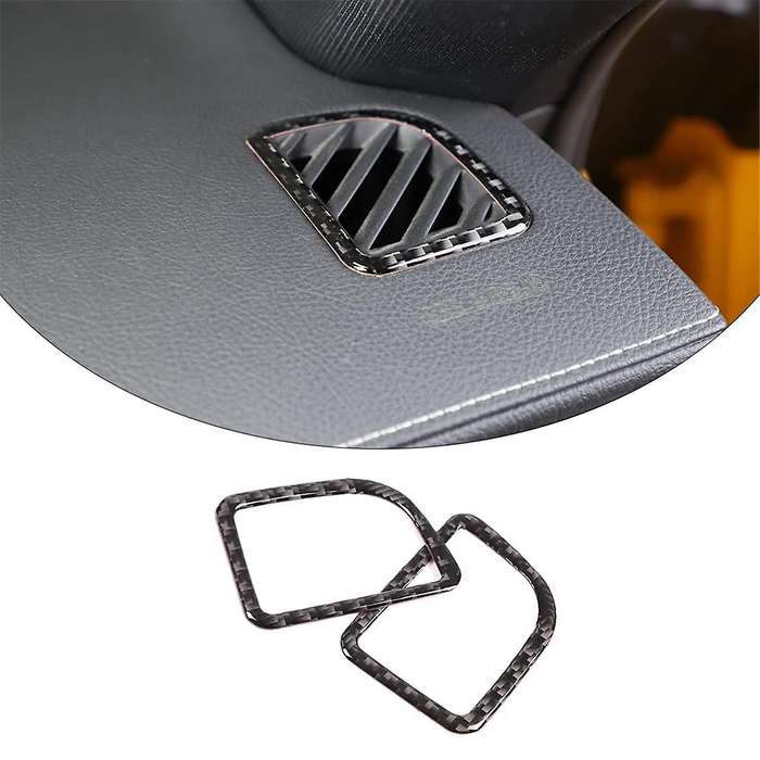 for A90 2019-2023 Soft Carbon Fiber Center Control Dashboard Side Air Outlet Cover Sticker Interior