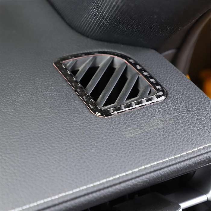 for A90 2019-2023 Soft Carbon Fiber Center Control Dashboard Side Air Outlet Cover Sticker Interior