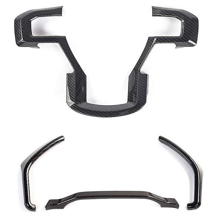 for ABS Carbon Fiber Steering Wheel Trim, Dash Board Cover 2015-2019 , 2017-2019 F250 F350, 4Pcs